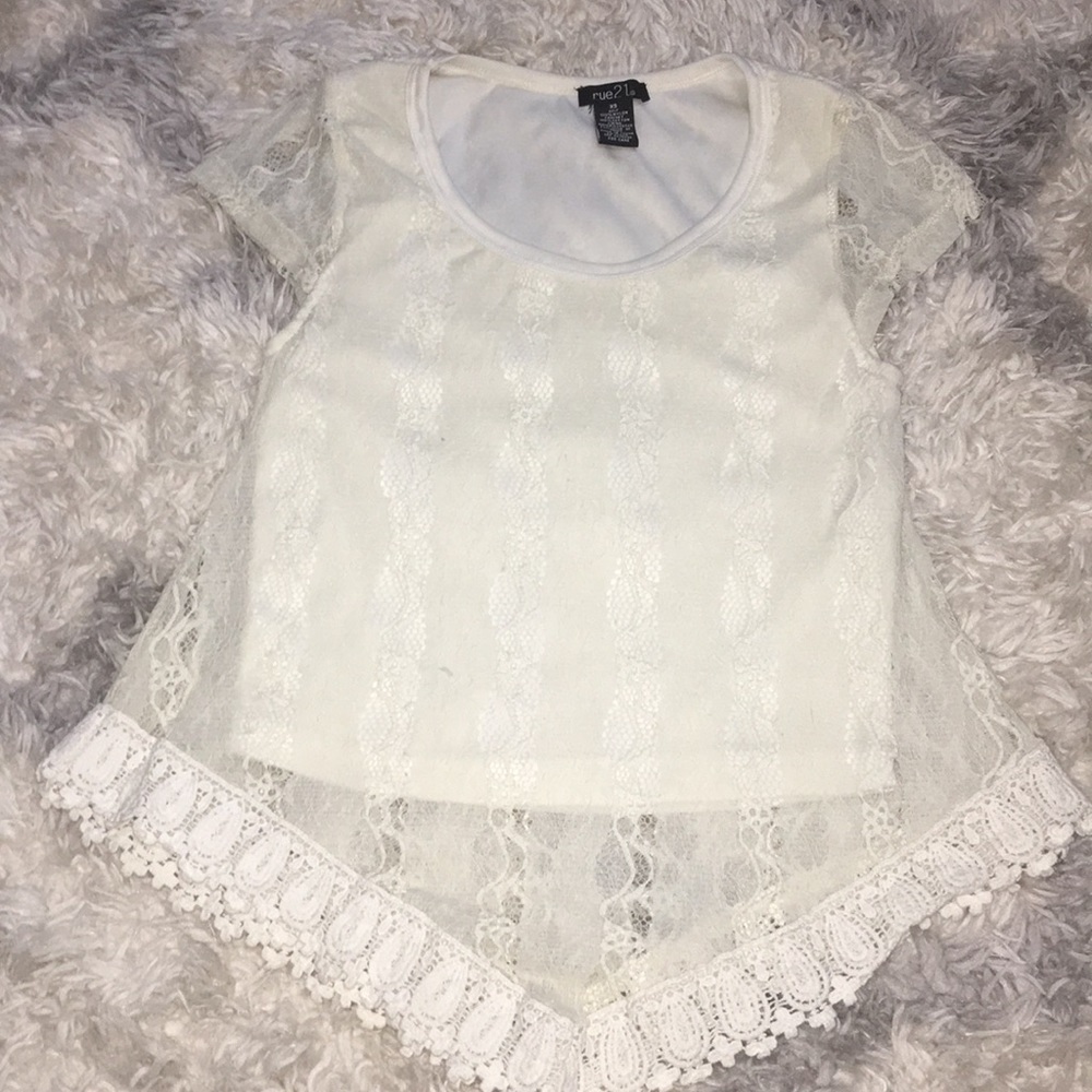 Rue21 Lace Overlay Crop Top